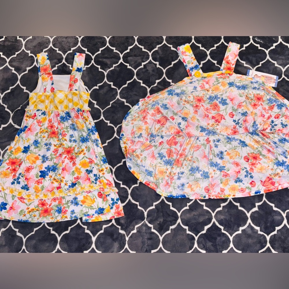 JONA  Michelle  Summer Floral Dress W/Yellow Gingham Top
SIZE  Girls  (7) NWT - Picture 14 of 16